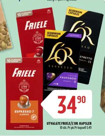Coop Prix Utvalgte friele/l'or kapsler tilbud