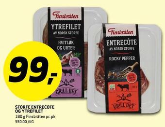 Bunnpris Storfe entrecote og ytrefilet tilbud