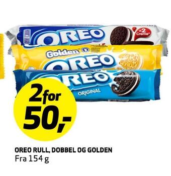 Bunnpris Oreo rull, dobbel og golden tilbud