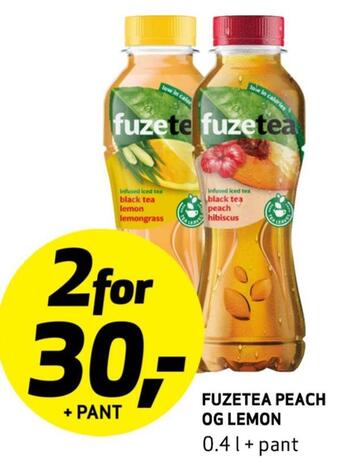 Bunnpris Fuzette peach og lemon tilbud