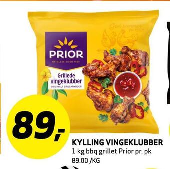 Bunnpris Kylling vingeklubber tilbud