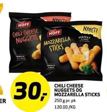 Bunnpris Chili cheese nuggets og mozzarella sticks tilbud