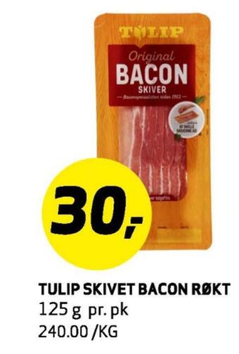 Bunnpris Tulip skivet bacon røkt tilbud