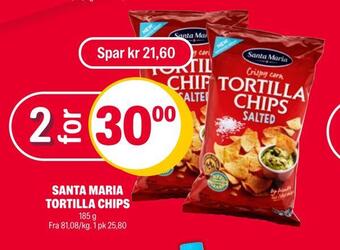 Coop Extra Santa maria tortilla chips tilbud