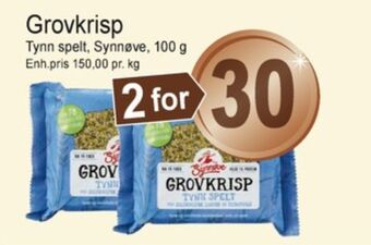 Joker Grovkrisp knekkebrød tilbud