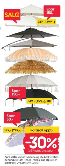 Rusta Ukjent parasoll tilbud