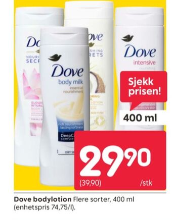 Rusta Dove bodylotion tilbud