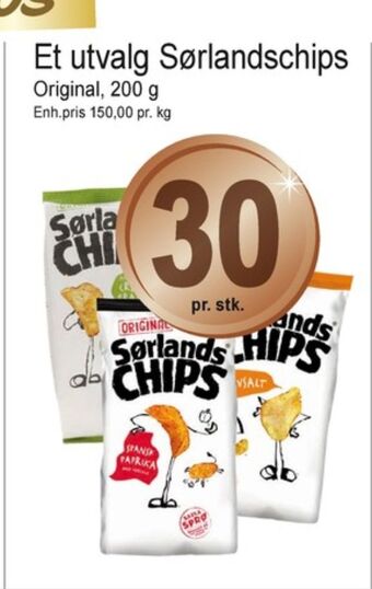 Joker Sørlandschips chips tilbud