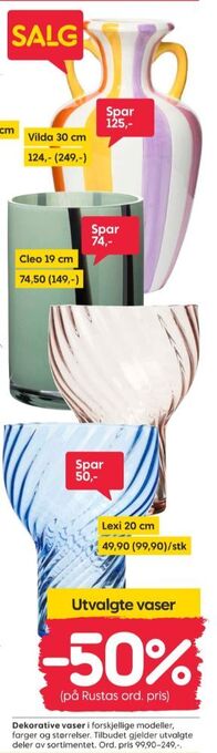 Rusta Ukjent vase tilbud