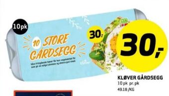 Bunnpris Kløver egg tilbud