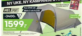 XXL Sport Helsport breheimen 3, telt tilbud