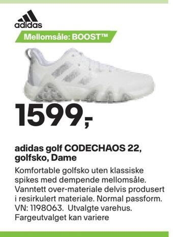 XXL Sport Adidas golf codechaos 22, golfsko, dame tilbud