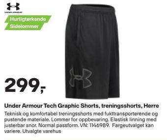 XXL Sport Under armour tech graphic shorts, treningsshorts, herre tilbud