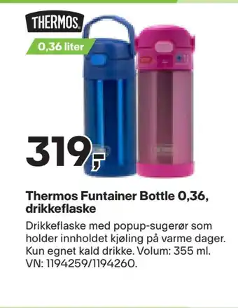XXL Sport Thermos funtainer bottle 0,36, drikkeflaske tilbud