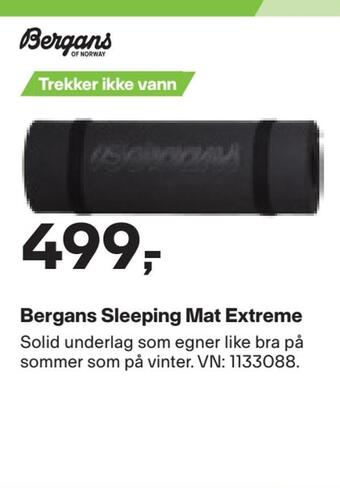 XXL Sport Bergans sleeping mat extreme tilbud