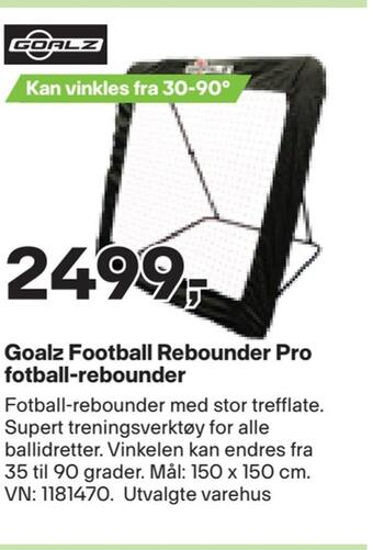 XXL Sport Goalz football rebounder pro fotball-rebounder tilbud