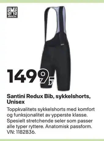 XXL Sport Santini redux bib, sykkelshorts, unisex tilbud