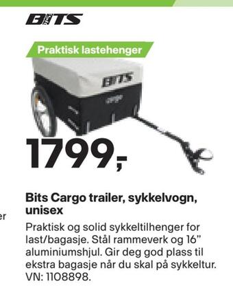 XXL Sport Bits cargo trailer, sykkelvogn, unisex tilbud