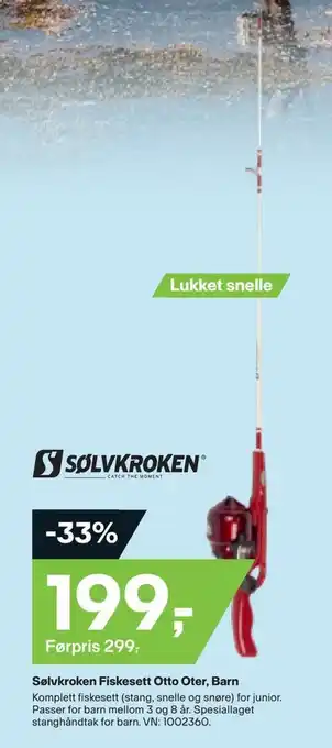 XXL Sport Sølvkroken fiskesett otto oter, barn tilbud