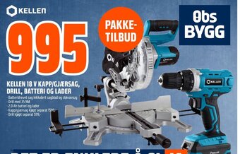 Coop Obs KELLEN 18 V KAPP/GJÆRSAG, DRILL, BATTERI OG LADER tilbud
