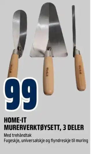 Coop Obs HOME-IT MURERVERKTØYSETT, 3 DELER tilbud