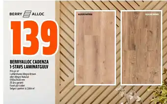 Coop Obs BERRYALLOC CADENZA 1-STAVS LAMINATGULV tilbud
