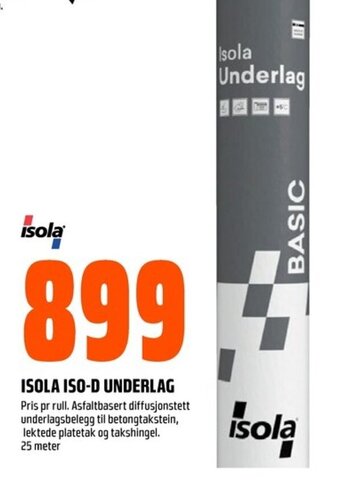 Coop Obs ISOLA ISO-D UNDERLAG tilbud