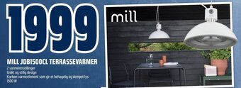 Coop Obs MILL JDB1500CL TERRASSEVARMER tilbud