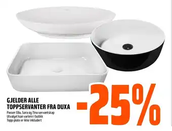 Coop Obs GJELDER ALLE TOPPSERVANTER FRA DUXA tilbud