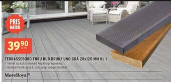 Montér TERRASSEBORD FURU DUO BRUN/ UNO GRÅ 28x120 MM KL 1 tilbud