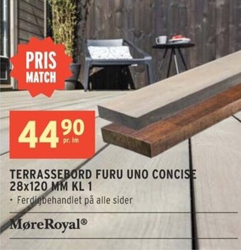 Montér TERRASSEBORD FURU UNO CONCISE 28x120 MM KL 1 tilbud