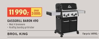 Montér GASSGRILL BARON 490 tilbud