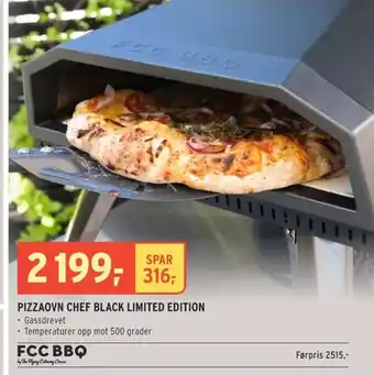 Montér PIZZAOVN CHEF BLACK LIMITED EDITION tilbud