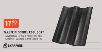 TAKSTEIN DOBBEL EDEL SORT
