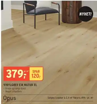 Montér VINYLGULV EIK NATUR XL tilbud