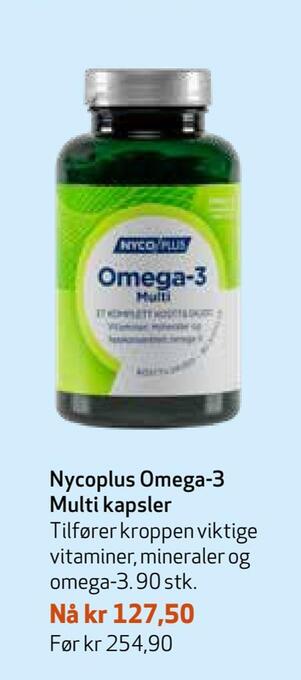 Apotek 1 Nycoplus omega-3 multi kapsler tilbud