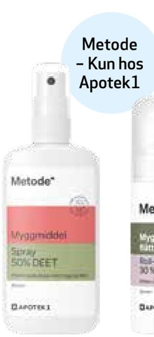 Apotek 1 Metode 50% deet myggmiddel spray tilbud