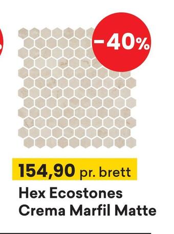 Hex ecostones crema marfil matte