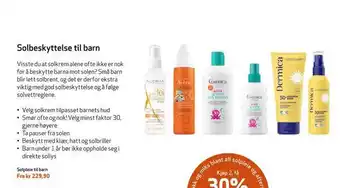 Apotek 1 Solbeskyttelse til barn tilbud