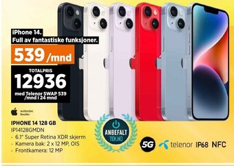 POWER IPHONE 14 128 GB IP14128GMDN tilbud