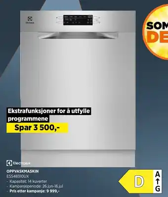 POWER OPPVASKMASKIN ESS48310UX tilbud