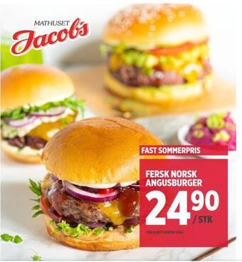 Jacobs Fersk norsk angusburger tilbud