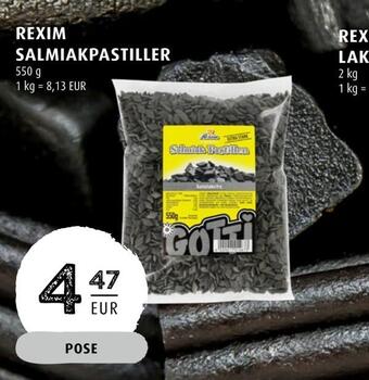 Scandinavian Park Rexim salmiakpastiller tilbud