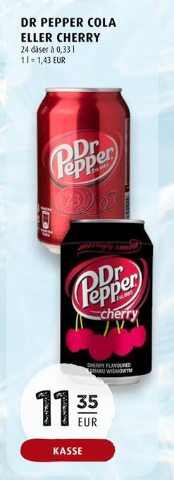 Scandinavian Park Dr pepper cola eller cherry tilbud