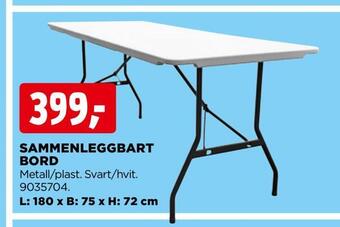 jem & fix Sammenleggbart bord tilbud