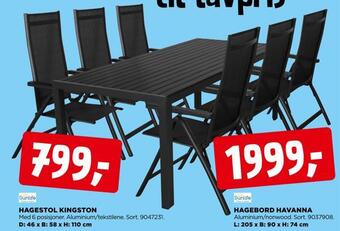 jem & fix Hagebord havanna tilbud