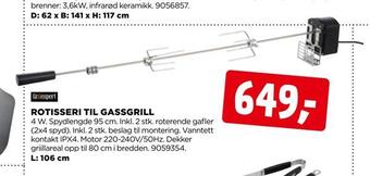 jem & fix Rotisseri til gassgrill tilbud