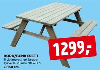 jem & fix Bord/benkesett tilbud