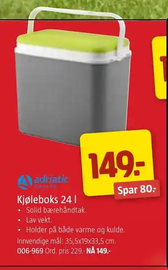Jula Kjøleboks 24 l tilbud