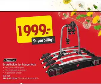 Jula Sykkelholder for hengerfeste tilbud